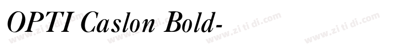 OPTI Caslon Bold字体转换